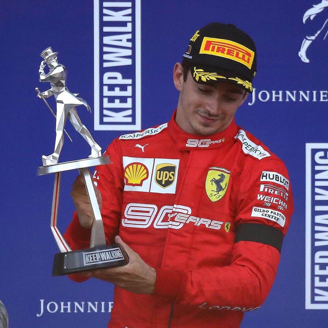 のインスタグラム：「@charles_leclerc claims #BelgianGP for first victory in F1! 🏆 Congratulations! @scuderiaferrari #HublotFerrari #CharlesLeclerc」