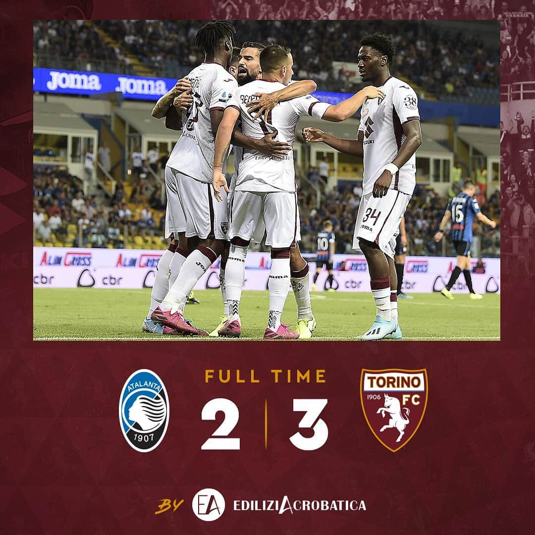 トリノFCさんのインスタグラム写真 - (トリノFCInstagram)「Che vittoria, ragazzi! 🐂🔥 #AtalantaTorino #SFT」9月2日 5時39分 - torinofc1906