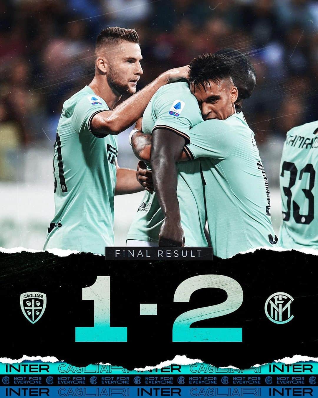 インテルナツィオナーレ・ミラノさんのインスタグラム写真 - (インテルナツィオナーレ・ミラノInstagram)「FULL TIME! #CagliariInter 1️⃣-2️⃣ #Inter #ForzaInter #SerieA #Football」9月2日 5時42分 - inter