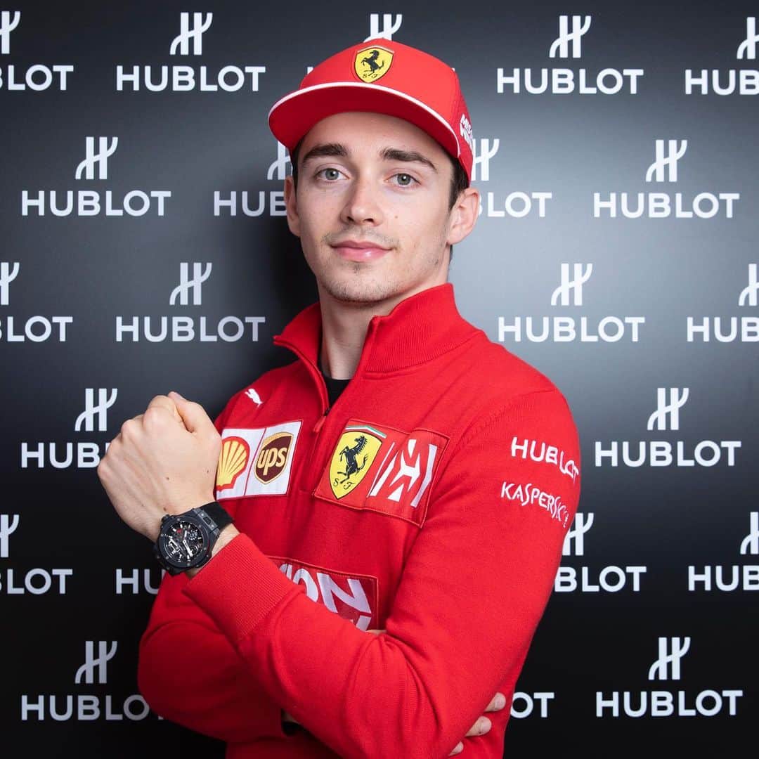 のインスタグラム：「F1ベルギーGPの決勝レースで、シャルル・ルクレール@charles_leclerc が初優勝！おめでとうございます。  Repost @hublot @charles_leclerc claims #BelgianGP for first victory in F1! 🏆 Congratulations! @scuderiaferrari #HublotFerrari #CharlesLeclerc」