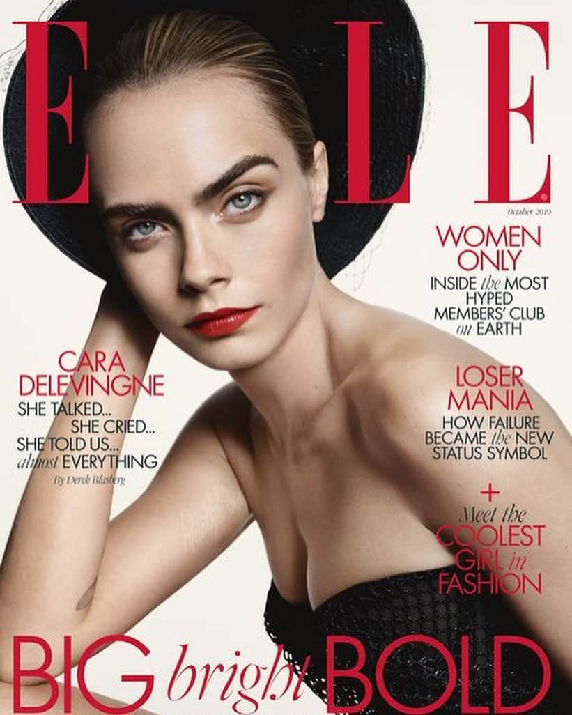 カーラ・デルヴィーニュのインスタグラム：「@elleuk ❤️」