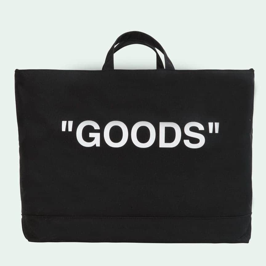 OFF-WHITE C/O VIRGIL ABLOHさんのインスタグラム写真 - (OFF-WHITE C/O VIRGIL ABLOHInstagram)「Off-White™ fw19 "GOODS" quote tote bag. available online」9月2日 11時00分 - off____white