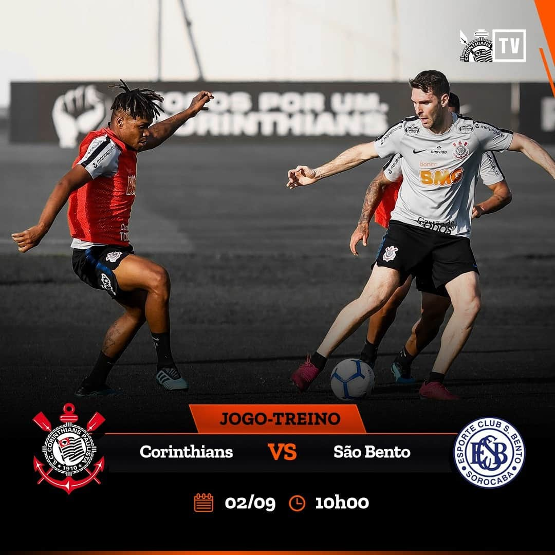 コリンチャンスさんのインスタグラム写真 - (コリンチャンスInstagram)「Nesta segunda, o Coringão inicia a semana com um jogo-treino contra o São Bento. Inscreva-se na Corinthians TV para acompanhar tudo AO VIVO!⠀ ⠀ 📺 https://tv.corinthians.com.br/⠀ ⠀ #Timão109⠀ #VaiCorinthians」9月2日 13時00分 - corinthians