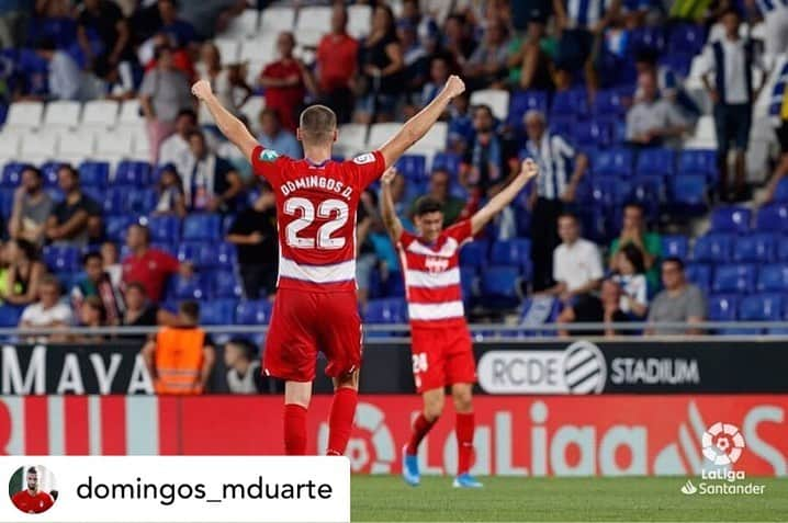 グラナダCFさんのインスタグラム写真 - (グラナダCFInstagram)「Posted • @domingos_mduarte Primera y gran victoria en @laliga que demuestra que el trabajo bien hecho te da sus frutos. Contento porque esta llega también dejando la portería a 0. ¡Vamos @granadacf !🔴⚪」9月2日 15時19分 - granadacf