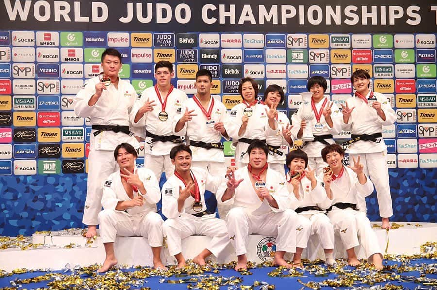 のインスタグラム：「男女混合団体金メダル🥇 三連覇！ #judoworlds2019」