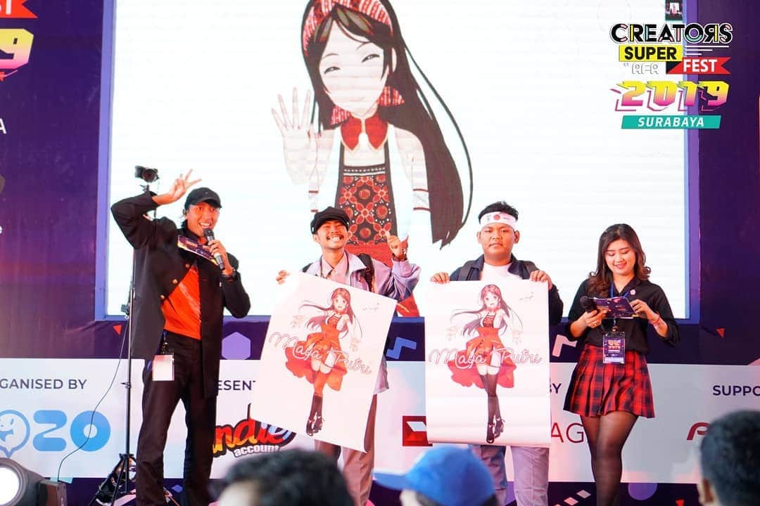 のインスタグラム：「❤ Thank You! 31th August 2019 AFA CSF Surabaya, thank you for the chance for me to be on the event and thank you for your participations!٩(๑❛ᴗ❛๑)۶✨  I hope you had fun! #mayaputri #halomaya #event #vtuber #virtualevent #virtualyoutuber #indonesia #csf2019 #creatorsuperfest」
