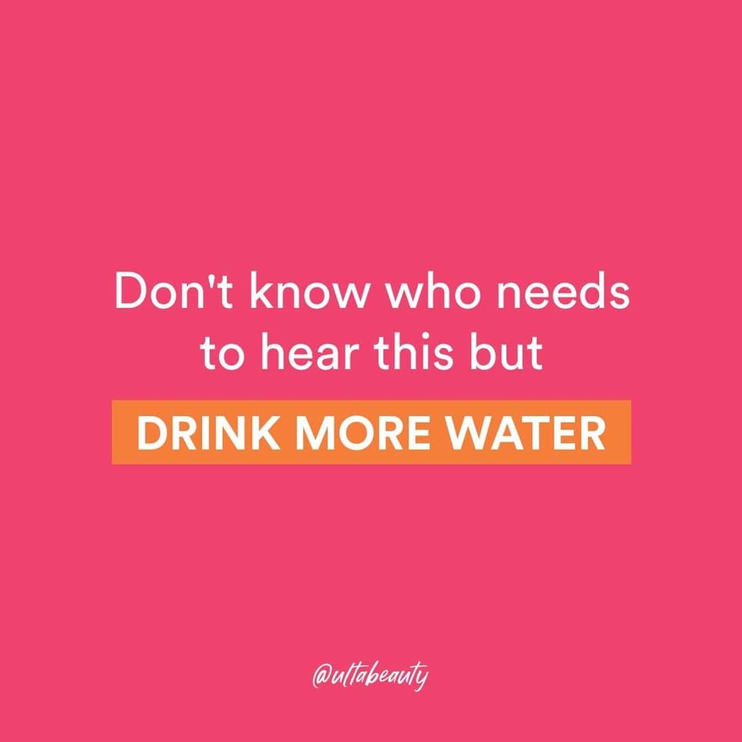ULTA Beautyさんのインスタグラム写真 - (ULTA BeautyInstagram)「Drinking water should totally be a part of your beauty routine🚰 Tag someone to remind them! #ultabeauty」9月3日 5時00分 - ultabeauty