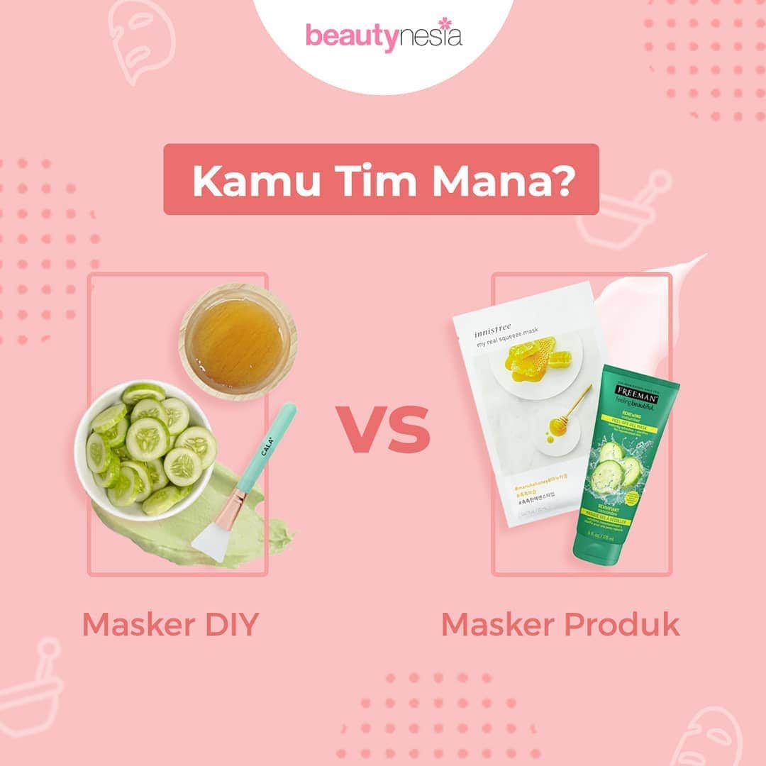 のインスタグラム：「Mana jenis masker favorit kamu, Beautynesian? Masker DIY yang bisa manfaatkan bahan-bahan di sekitar kamu, atau masker produk yang tinggal pakai aja nih? Be confident with your choices 😉  #Beautynesia #BeautynesiaID #skincare #masker #maskeralami #maskerwajah #maskerDIY #bahanalami #BecomeABetterMe」
