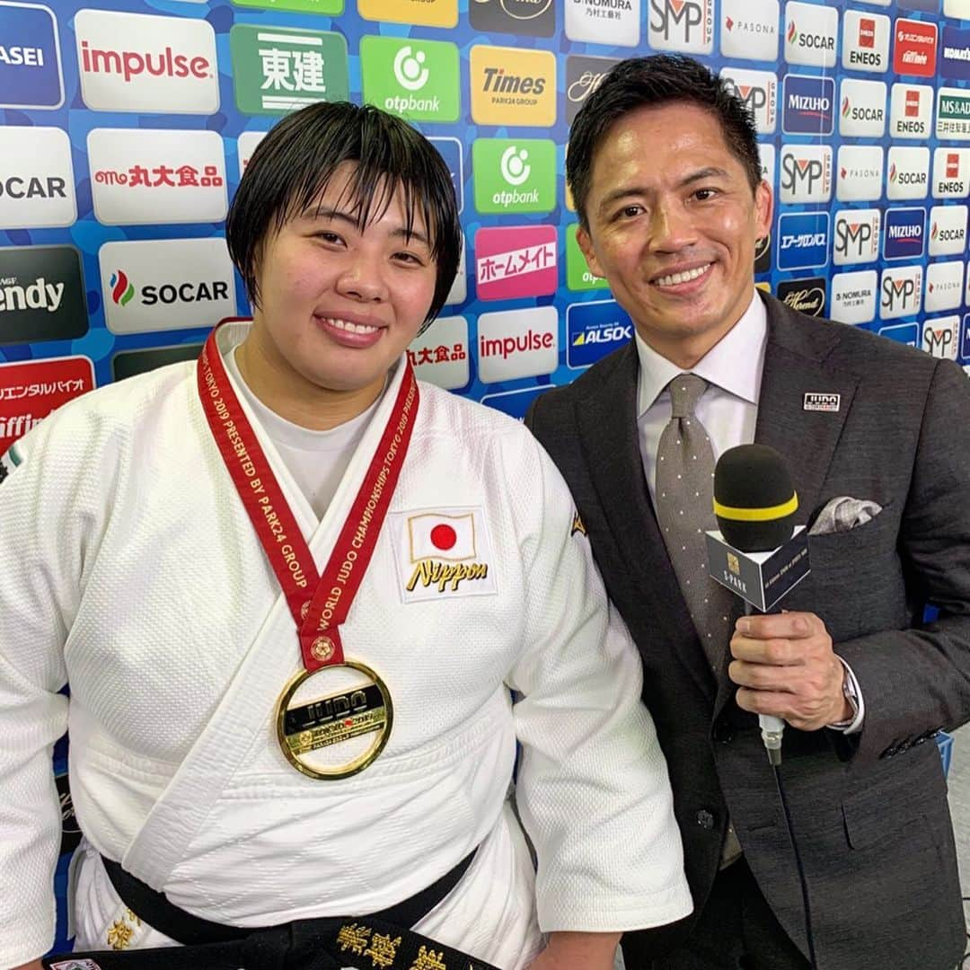 野村忠宏さんのインスタグラム写真 - (野村忠宏Instagram)「世界一おめでとう🥇🥋🇯🇵 #世界チャンピオン #阿部詩 #丸山城志郎 #大野将平 #素根輝 #2019 #世界柔道選手権 #フジテレビ柔道中継 #ナビゲーター #野村忠宏 #日本武道館 #Tokyo #JudoWorlds #champion #congratulations」9月2日 20時06分 - nomura60kg