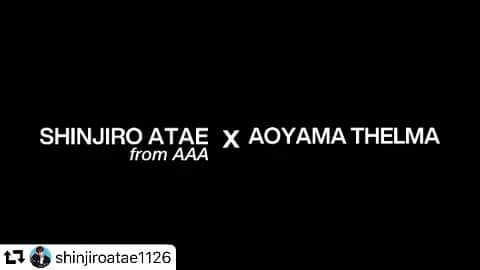 TOMO のインスタグラム：「與くんのティザーをカメラマンとして撮影しましたー！#works #cinematography #repost @shinjiroatae1126 ・・・ 大発表🎺🎺🎺 やっとみんなにお伝えできる日がきましたー✨ なんと、親友でもある青山テルマとコラボレーションすることになりました👏👏👏 2人で歌詞を書いて、僕は人生で初めて作曲にも携わりました💪🙈 めちゃくちゃ切ないラブソングです😭 早くみんなに聞いてほしい👂 さらに、2人で撮ったMVもただいま制作中😎 楽しみに待っててなー🙏 * * I’ve got a huge announcement for everyone 🎶🎺🎶🎺🎶🎺 I will be collaborating with Thelma Aoyama, who is a great, great friend of mine👏👏👏 We co-wrote the lyrics, and this time I also got to write parts of the song! It is actually my first time ever to be involved in a songwriting process💪🙈 We also shot a music video for this collaboration that is currently being edited...😎 It’s such a good song and video ✨ I guarantee you’ll love it.🙏 * * #青山テルマ #與真司郎 #SHINJIROATAE #好き好き好き」