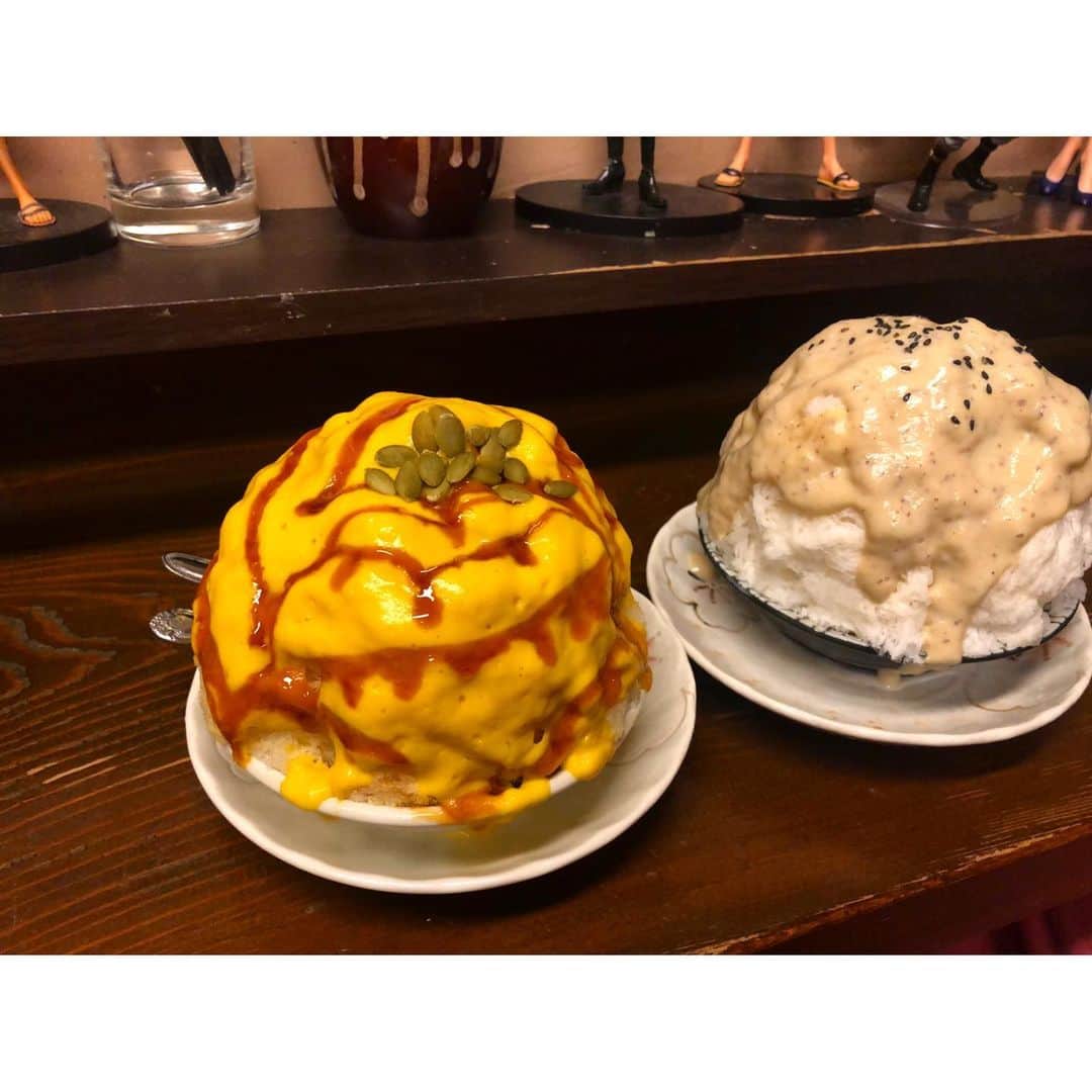 花咲いあんさんのインスタグラム写真 - (花咲いあんInstagram)「#かき氷部 #japan #かき氷巡り #かぼちゃ #おいも #秋氷」9月2日 23時09分 - ohanachan_087087