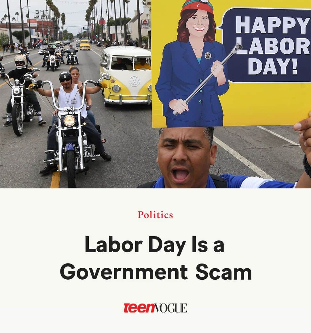 Teen Vogueさんのインスタグラム写真 - (Teen VogueInstagram)「While #LaborDay may *seem* like a great idea, there are some glaring problems with the holiday, going back to its inception. At the link in bio, Kim Kelly explores the hidden history of Labor Day why it's, honestly, kind of a government scam.」9月3日 0時00分 - teenvogue