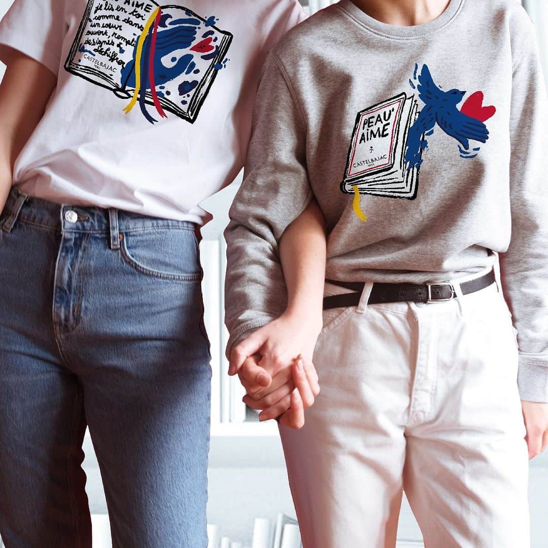 のインスタグラム：「Pour cette rentrée, CASTELBAJAC Paris dévoile sa nouvelle collection capsule « Libr’ère ». Proches des esprits créatifs, nous avons à cœur de soutenir la liberté d’expression ! CASTELBAJAC fait donc aussi sa rentrée littéraire avec ses « Peau’Aime » pour sublimer vos silhouettes !  For back to school, CASTELBAJAC Paris unveils its new capsule collection "Libr'ère". Close to creative spirit, we have to support the freedom of expression ! That why, CASTELBAJAC back to literary with our "Peau'Aime" to magnify your silhoutte !  #castelbajacparis #toocoolforschool  #backschool #newcollection #capsule #freedom #comeback」