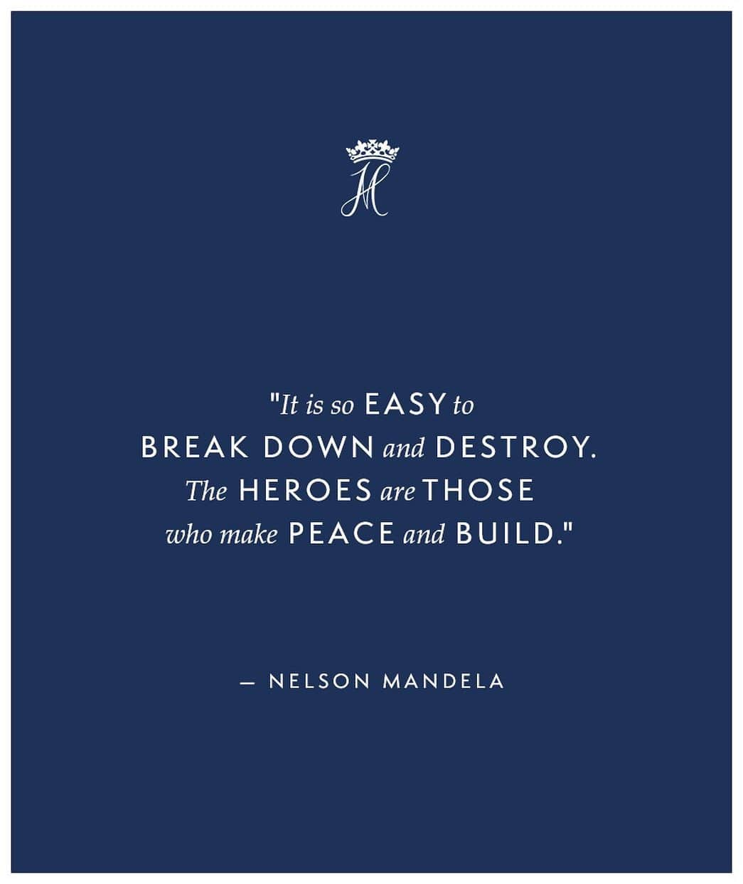 英ヘンリー王子夫妻さんのインスタグラム写真 - (英ヘンリー王子夫妻Instagram)「Sharing a powerful quote to start the week.  Nelson Rolihlahla Mandela was a true leader, a South African anti-apartheid revolutionary and philanthropist who served as President of South Africa from 1994 to 1999.  Please discover one of the chosen accounts for this month @NelsonMandelaFoundationSA for more inspiring quotes」9月3日 3時23分 - sussexroyal