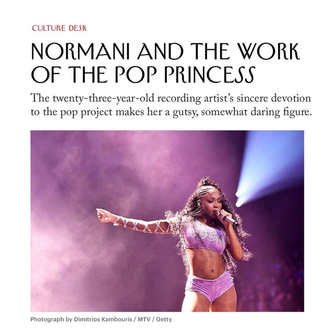 The New Yorkerさんのインスタグラム写真 - (The New YorkerInstagram)「Ever since Rihanna declared that she wasn’t a role model, the pop-princess title has lost its twinkle. Even Taylor Swift thinks darkly of the princess she once was. Against this backdrop of cynicism, Normani seems keen on revitalizing a sincere, showy version of pop music. Tap the link in our bio to read Doreen St. Félix on the burgeoning star who forgoes the faux-subversive pose of winking at her own packaging.」9月3日 6時00分 - newyorkermag