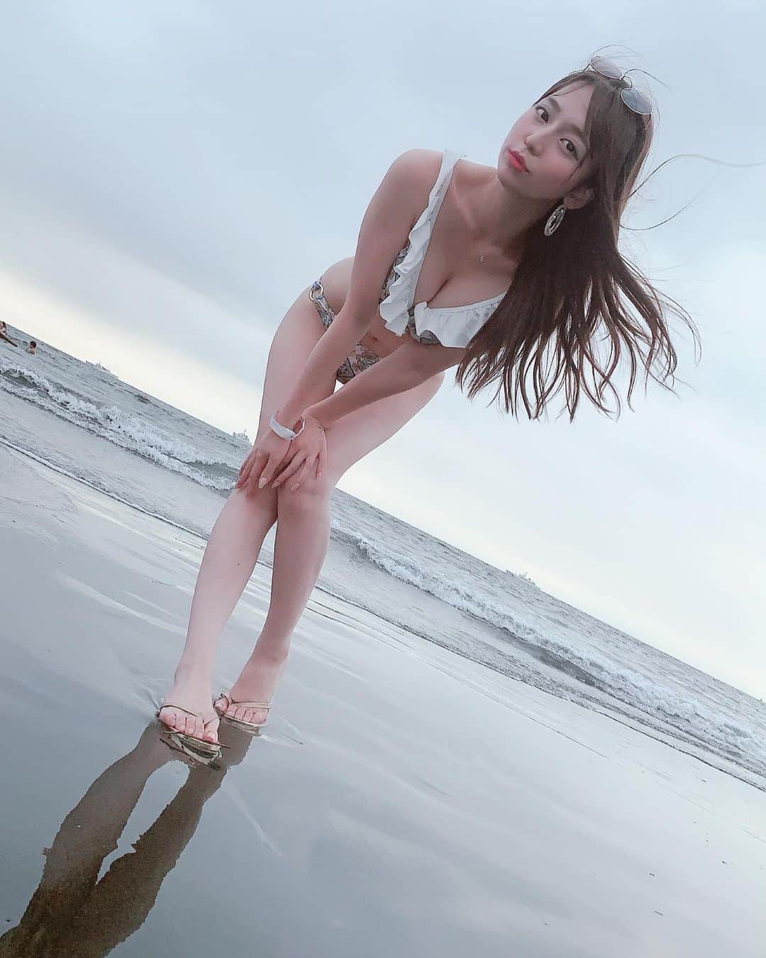 堀尾実咲のインスタグラム：「🐰🏖 #海 #beach #湘南 #江ノ島」