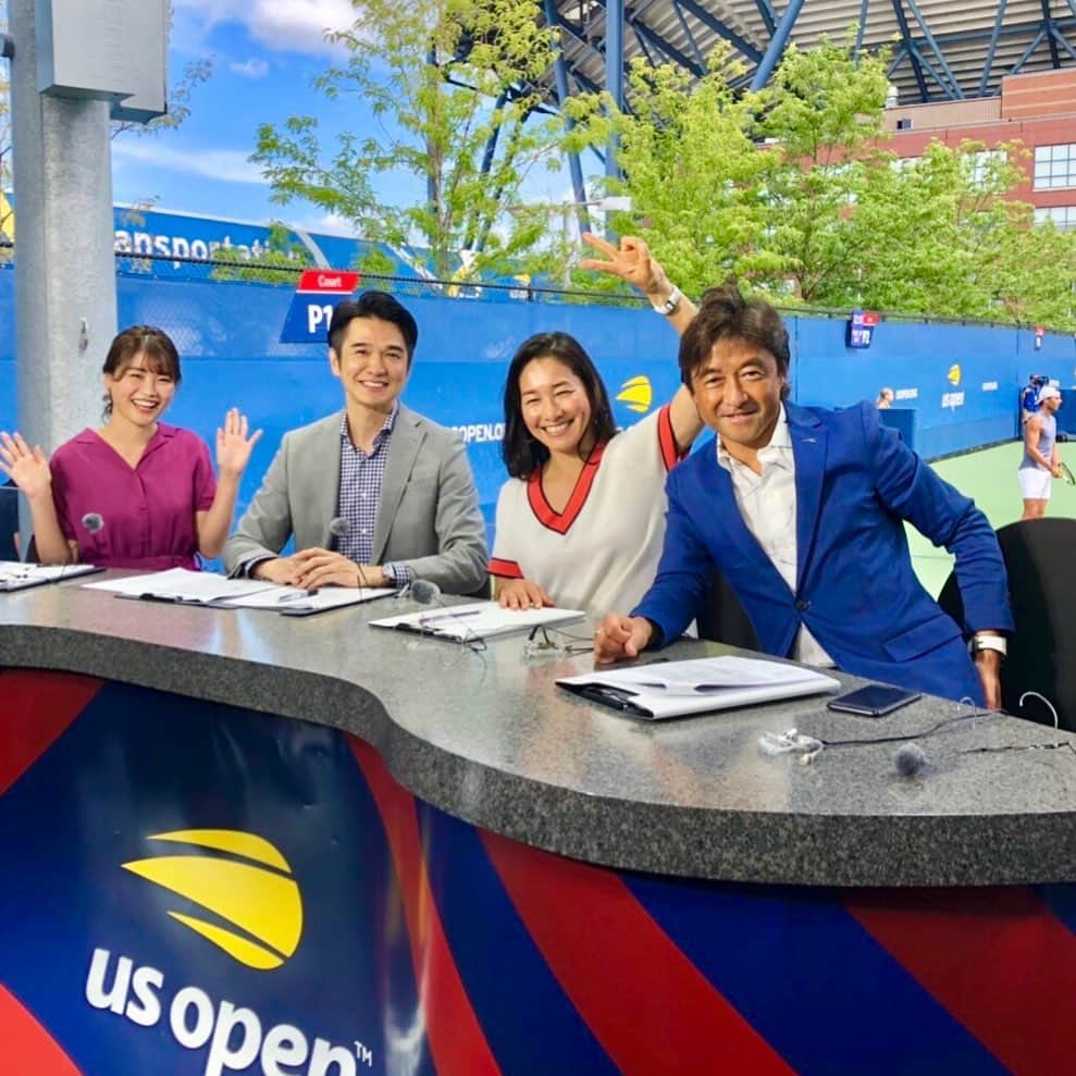 吉崎仁康さんのインスタグラム写真 - (吉崎仁康Instagram)「全米オープンテニス、大会8日目ではついにシングルスベスト8が出揃いました。錦織圭は3回戦、大坂なおみは4回戦で敗れてしまい残念ですが、選手たちの勝利への執念は本当に素晴らしいです。会場のスタジオでは伊達公子さん、村上武資さん、増田アナウンサーとともに♪ WOWOWライブで連日生中継です！ #全米オープンテニス #後ろにはナダル #usopen」9月3日 12時35分 - yoshiyasu.yoshizaki