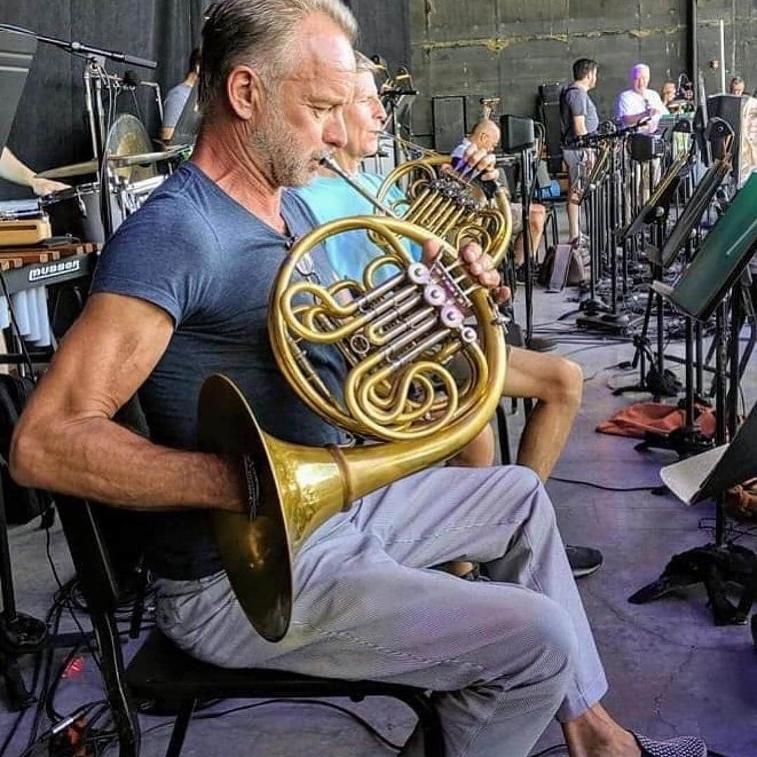 スティングさんのインスタグラム写真 - (スティングInstagram)「Tchaikovsky’s 5th anyone? #Repost @houghtonhorns ・・・ #horn #Sting #siriusxmsymphonyhall #utahsymphony」9月3日 22時13分 - theofficialsting