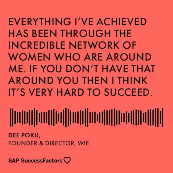 のインスタグラム：「NEW on the @RMsuperwomen Podcast: @deepoku’s career journey has taken her from working in fashion, to the film industry, to completely shifting gears and becoming an entrepreneur.  Today, Dee is the founder of Women Inspiration & Enterprise @wienetwork, an influential women’s leading network that provides professional women with the motivation and learning to succeed in their careers. Listen as she sits down with Rebecca to talk about the biggest lessons she’s learned in her career and the importance of having allies around you + how important it is to be that to other people too. In partnership with @sapsuccessfactors—Link in bio. 🎧」