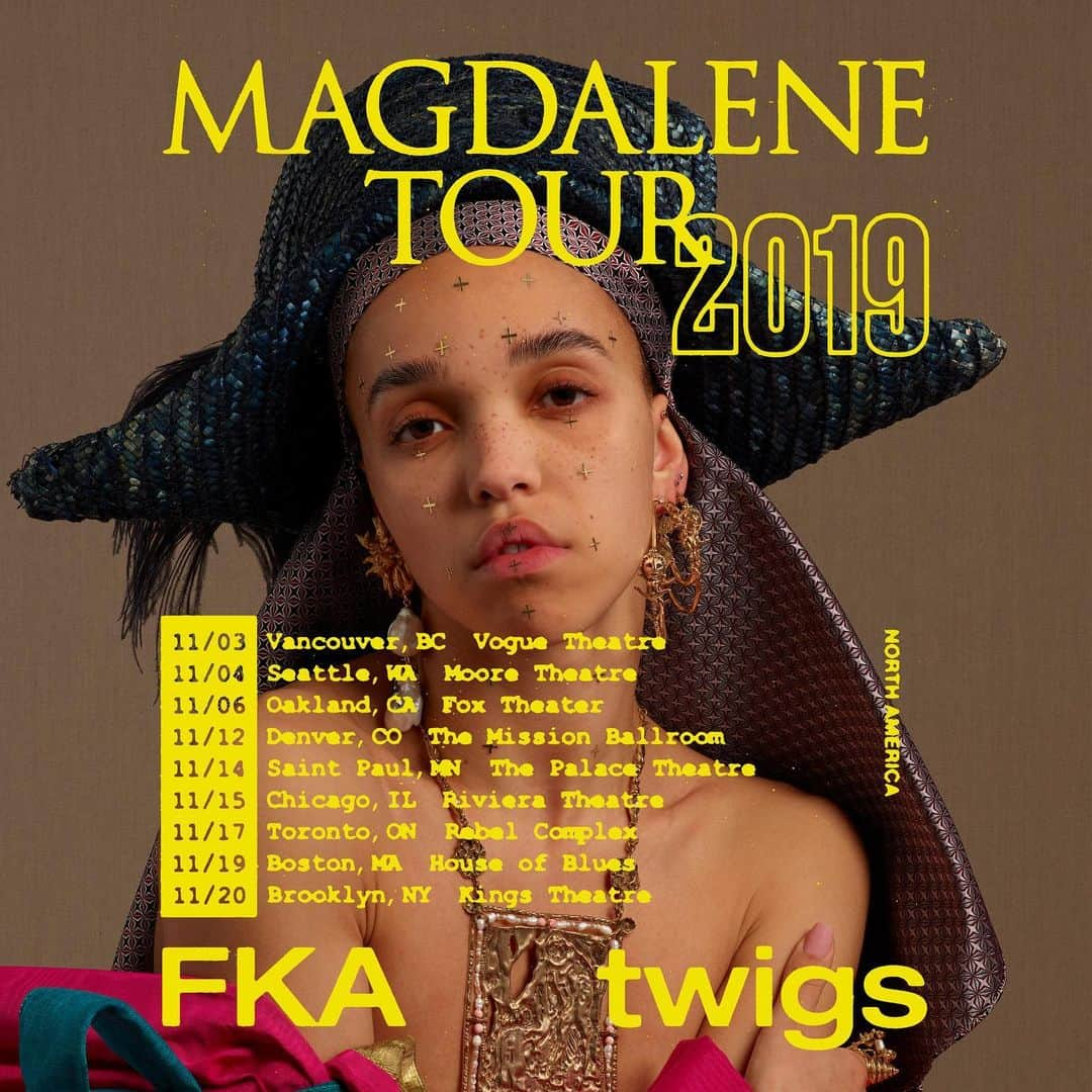 FKAツイッグスさんのインスタグラム写真 - (FKAツイッグスInstagram)「when we previewed the MAGDALENE show earlier this year we didn’t know what to expect. over the past 6 months, we’ve formed a creative family, all working in equal parts to bring mine and @theo.adams vision to the stage. preparing the MAGDALENE show has been my most ambitious undertaking, and the thought of sharing it with a wider audience is thrilling. you’ve been very patient... MAGDALENE returns this november, more fabulous than ever. the presale sign-up is open until 10am ET tomorrow, link in my bio. <3」9月3日 23時33分 - fkatwigs