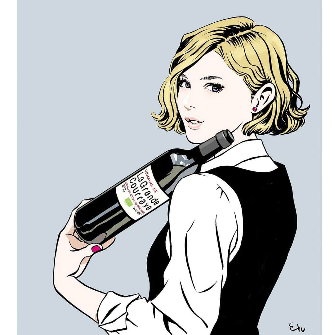 江口寿史さんのインスタグラム写真 - (江口寿史Instagram)「Sep.2019 #illustration #artwork #bandedessinee #comicart #realwineguide #wine #lagrandecourraye」9月3日 15時44分 - eguchiworks