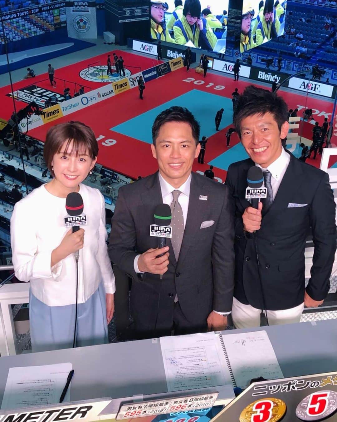 宮司愛海さんのインスタグラム写真 - (宮司愛海Instagram)「世界柔道8日間、終わりました。 毎日間近で試合を見て、戦う姿からさまざまなことを感じ、そしてそれを放送で伝えることのできる、とても貴重な8日間でした。 東京で、更には来年のオリンピックの会場で開催された今大会。日本全体からの大声援に励まされる一方で、だからこそのプレッシャーもあったと思います。そんな中で必死に相手へ向かい戦う姿は本当に輝いて見えました。選手の皆さん、本当にお疲れ様でした😌  個人的には、自身の技量の足りなさから中継でうまく伝えきれなかったこと、失敗してしまったことも多く、課題も多く見えた8日間でした。しかし、昨日より今日、今日より明日の精神で一日一日、着実に前に進む力と心を訓練できたのは収穫だと思っています。  そしてなにより...柔道を一層好きになれたのが、一番の収穫です！ 柔道の根底にある「相手を大切にする心」が、私はとても好きなんです。 試合前後の一礼は、これから共に戦い、戦った相手への敬意の礼。相手がいなければ成り立たないからこそ、練習・試合関わらず相手への感謝を忘れないというその心が素敵だと思います。  この大会でも生まれた数々の記憶に残る勝負。 それは選手の皆さんが互いに敬意を払って真剣に戦ってくださったから😌 たくさんの感動を与えていただいた感謝と、心からの拍手を送りたいです。  柔道の面白さ・奥深さをいつも教えてくださる野村さん、三四六さん、解説者の方々含め多くのみなさまにも...ありがとうございます😌」9月3日 16時31分 - manami_miyaji