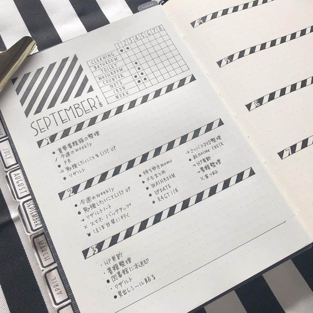 necocoさんのインスタグラム写真 necocoinstagram 今週のweeklyは無心で斜線塗り たのし 手帳 Bulletjournal バレットジャーナル 自作手帳 記録 ノート Note 文房具大好き 文房具 ノート作り Notebook モノクロ モノトーン 白黒