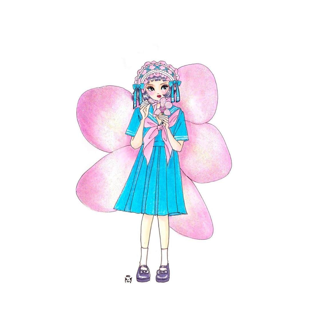 大石蘭さんのインスタグラム写真 大石蘭instagram ヘッドドレスは防災頭巾 セーラー服 ヘッドドレス ロリィタ イラスト アナログ ロリータファッション 夏服 お花 蘭 デンファレ Illustration Girl Lolita Schoolgirl Orchid 9月3日 17時47分