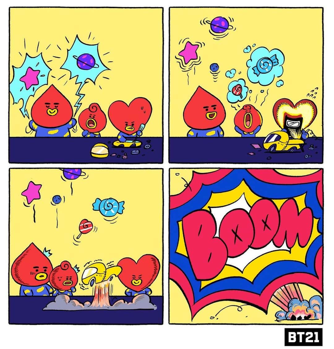 BT21 Stars of tomorrow, UNIVERSTAR!さんのインスタグラム写真 - (BT21 Stars of tomorrow, UNIVERSTAR!Instagram)「99 Percent inspiration, 1 percent… Explosion 💥!? #ItsOkay #CheerUp #TATA #TUTU #TITI #BT21_UNIVERSE #ChildhoodMemories #BT21」9月3日 18時00分 - bt21_official