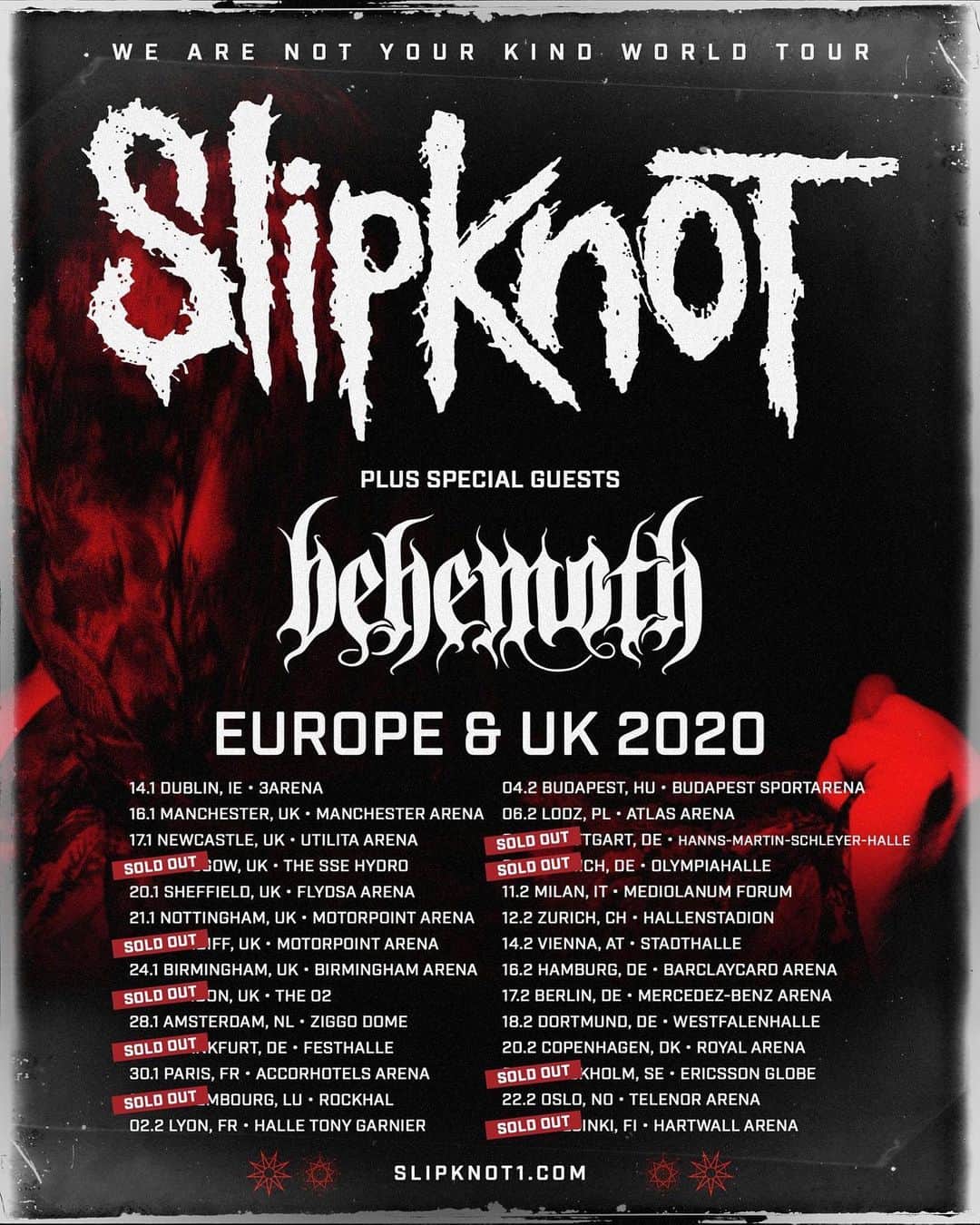 Slipknotさんのインスタグラム写真 - (SlipknotInstagram)「Don’t get left behind, Europe. Secure tickets & VIP packages for our 2020 tour before they’re gone at slipknot1.com/events」9月3日 20時04分 - slipknot