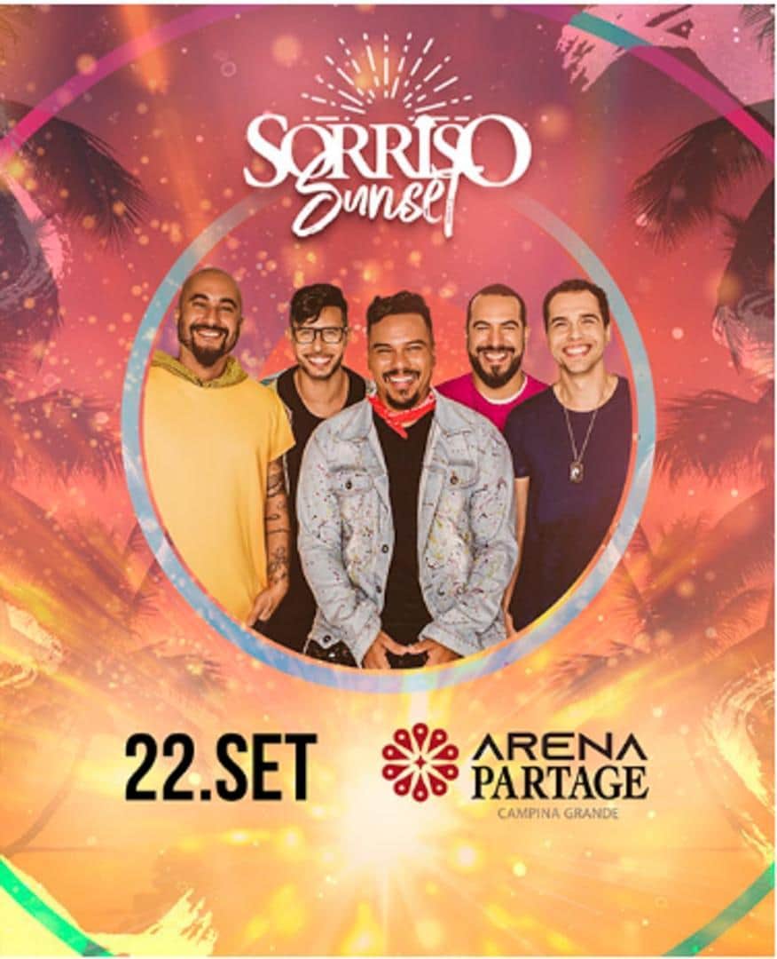 Sorriso Marotoのインスタグラム：「Alô, Campina Grande! 😃 Dia 22/SET estamos esperando vocês na Arena Partage com o novo show #AoCuboAoVivoEmCores! Quem vai colar lá com a gente??? Garanta já seu ingresso!」