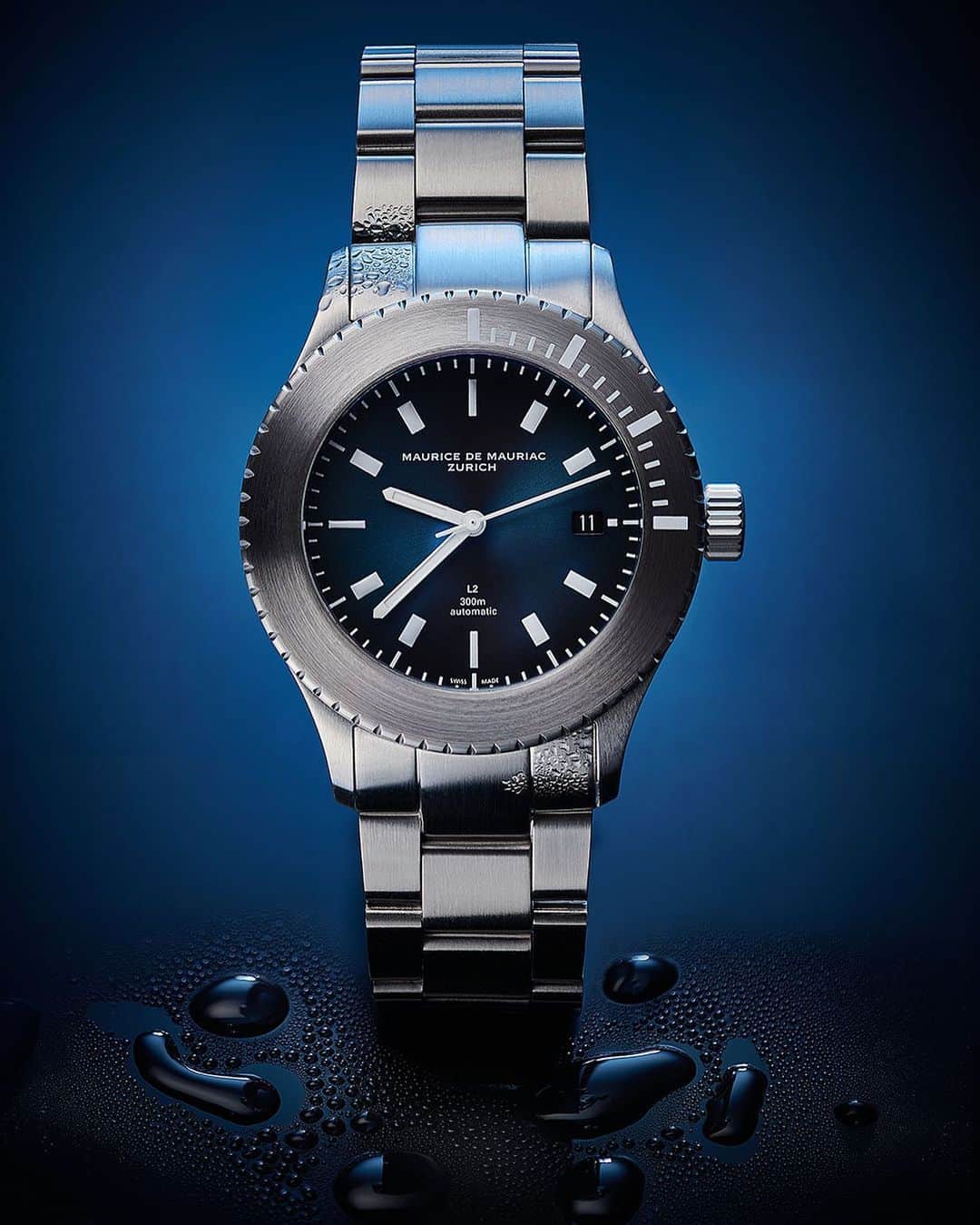 Maurice De Mauriac Zurichさんのインスタグラム写真 - (Maurice De Mauriac ZurichInstagram)「Introducing the new L2 Deep Arctic, a watch that has passed all Tests ! Maurice de Mauriac has invested years in the development and manufacture of professional diver’s watches. This ‘L2’ style is crafted from 316L stainless steel – one of the hardest and most resistant in the world – and equipped with a helium valve to release excess pressure when diving below 300 metres. It has large luminescent indices and an ETA 28.24 movement which will stand the test of time. #mauricedemauriac #l2 #l2deep #deep #arctic #watchesofinstagram」9月4日 1時41分 - mauricedemauriac