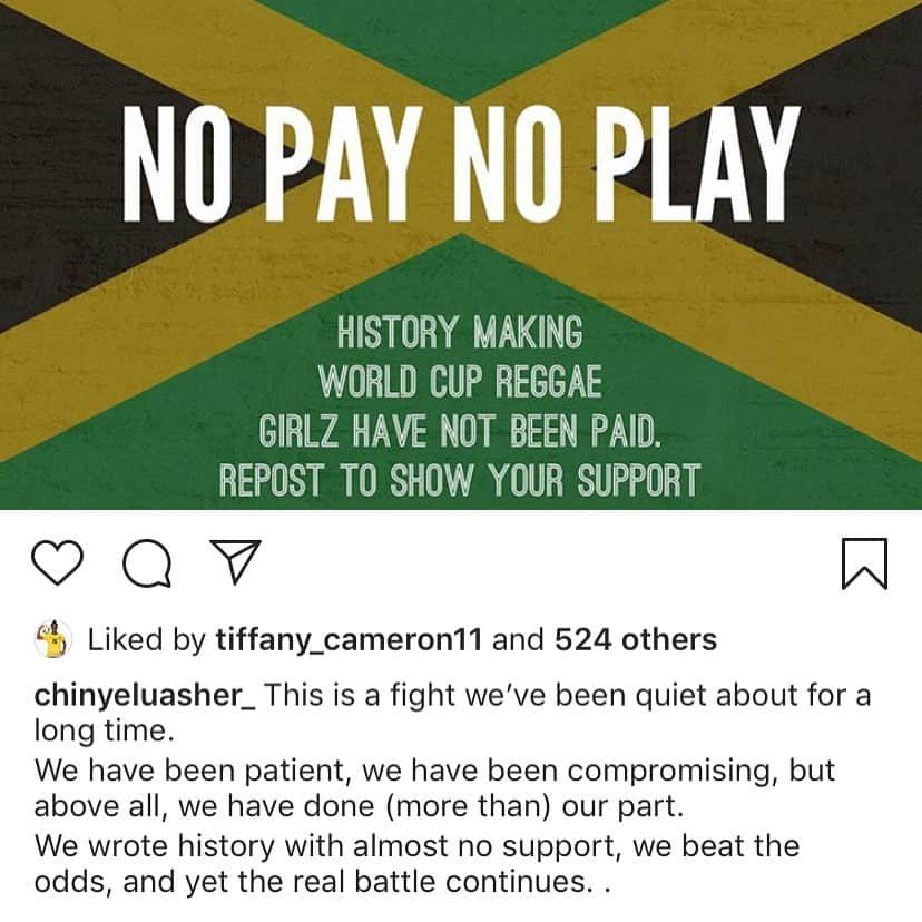 ホープ・ソロさんのインスタグラム写真 - (ホープ・ソロInstagram)「Go off @chinyeluasher_! “It’s not just about the money” is right!  It’s about the future and doing what’s right #nopaynoplay」9月4日 1時53分 - hopesolo