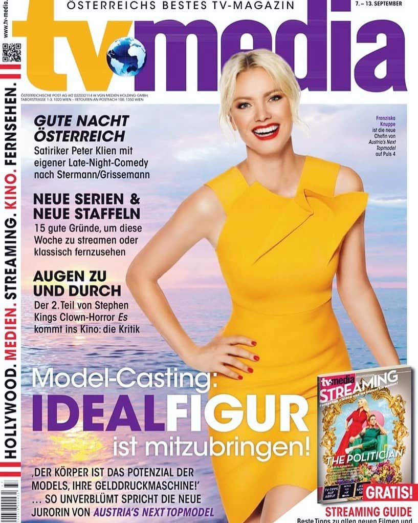 フランツィスカ・クヌッペさんのインスタグラム写真 - (フランツィスカ・クヌッペInstagram)「Hello Austria ❤️💋✨🇦🇹 📺 Thank you TV media for this lovely interview and Cover about @austriasnexttopmodel @puls4  shot by @gerryfrankphotography  styling by @ingo_nahrwold make up by @elnaz_visage ...in shops now #lovemyjob #enjoylife #everysecond  #antm2019 #antmgoescotedazur #itstimetobefamous #austriasnexttopmodel #antm19 #franziXantm2019 #saschaXantm2019 #austriasnexttopmodelgoescotedazur #cotedazur」9月4日 3時55分 - franziskaknuppe