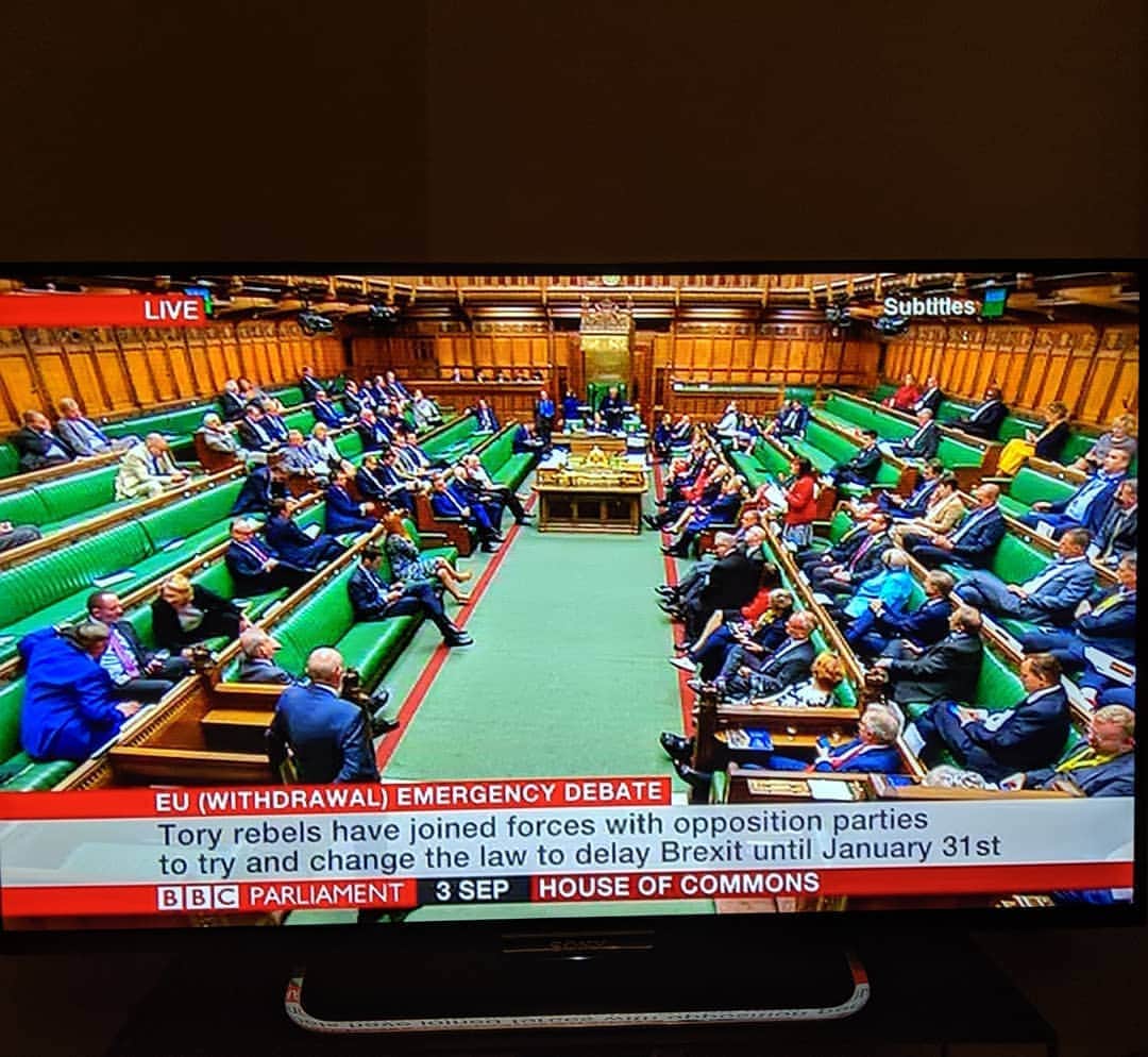 ダン・スティーヴンスさんのインスタグラム写真 - (ダン・スティーヴンスInstagram)「How is this chamber not packed??? Yes, there's a Constitutional Crisis/Coup afoot but MPs have to watch the Great British Bake Off...?」9月4日 4時07分 - thatdanstevens