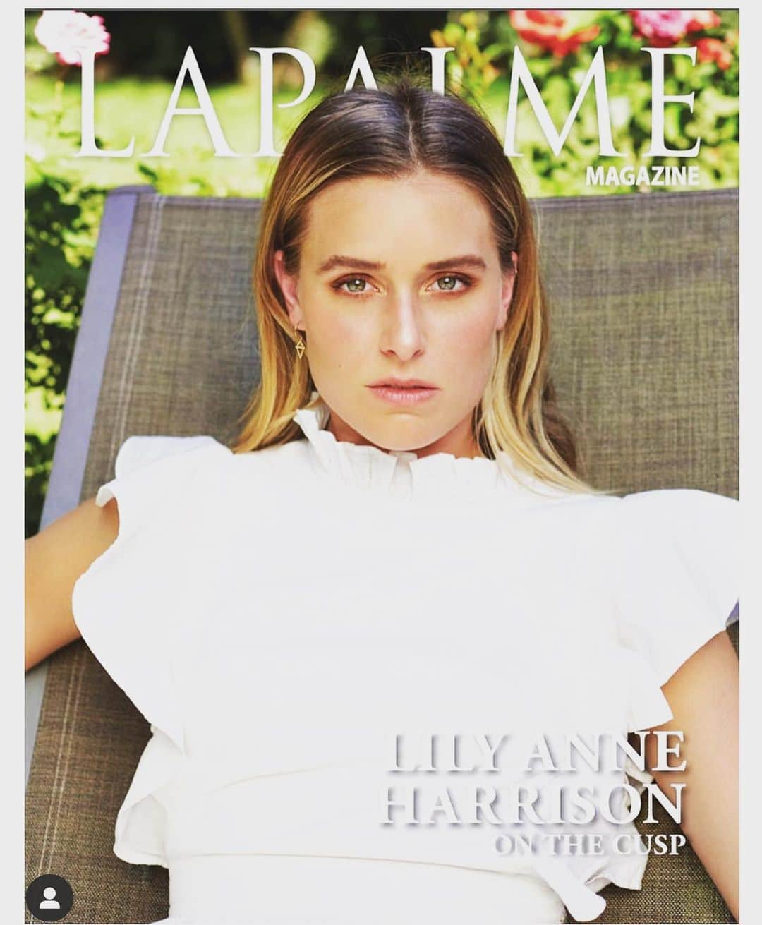 のインスタグラム：「So proud of this amazing Woman. @lilyanneharrison ❤️ #covergirl @lapalmemagazine 📷:@katelapriel」