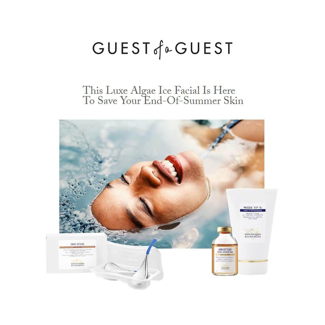 Biologique Recherche USAさんのインスタグラム写真 - (Biologique Recherche USAInstagram)「We are thrilled to find our partner @paullabrecquesalon featured in @guestofaguest, with The Biologique Recherche Ice Facial. "This Luxe Algae Ice Facial Is Here To Save Your End-Of-Summer Skin" titled the Editor Stephanie Maida. She, herself, enjoyed the benefits of the treatment and explains all the steps in her article (link in bio). To summary her experience, she writes "If you choose just one way to say sayonara to summer, this should be it." You too, experience the soothing, smoothing, tightening and anti-inflammatory benefits of this Ice Facial. The results include a radiant and glowing complexion with tighter pores and an even tone! • • • #biologiquerecherche #passion #expert #beauty #skin #skincare #facecare #followyourskininstant #buildingbetterskin #skininstant #paullabrecque #guestofaguest #facial #treatyoursefl #coldmask #cryosticks #serumamniotique #masquevipo2 #icefacial #glowing #tightening #soothing」9月4日 6時22分 - biologique_recherche_usa