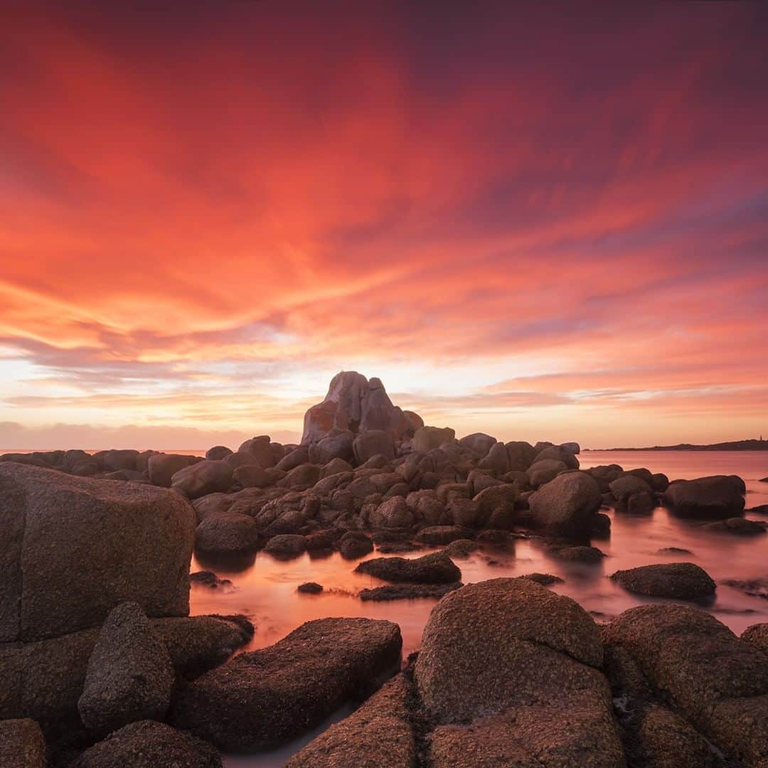 Nikon Australiaさんのインスタグラム写真 - (Nikon AustraliaInstagram)「"I shot this gorgeous scene last July on the beautiful coastline of Mt William National Park. Picnic Rocks is a unique rock formation that many photographers flock to in hope of a stunning sunrise or even a sunset image. It's located just down from the Eddystone Point Lighthouse. This area is known for its stunning orange lichen covered granite boulders and turquoise seas." - @kate_werner_photography  Camera: Nikon #D810  Lens: AF-S NIKKOR 16-35mm f/4G ED VR  Settings: 16 mm | 25s | f/22 | ISO 80」8月11日 15時00分 - nikonaustralia