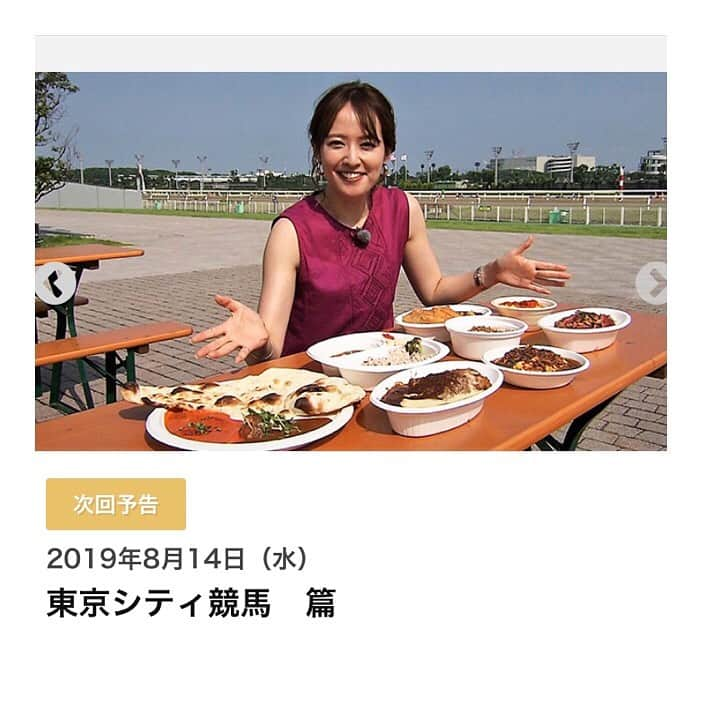 西島まどかさんのインスタグラム写真 - (西島まどかInstagram)「🐎🍛 テレビ東京「ビジネスレポートS」。 次回の放送は、東京シティ競馬 篇です！ 今日からまた行われている、トーキョーカレーダービーについて。14日水曜深夜、是非ご覧下さい！ ． 撮影中、1レースが発走した時にはカレー片手に普通に観戦してしまって、スタッフさんから総ツッコミ。ごめんなさい。 ． とてもとても暑い日で、今年1番暑い思いをしたかもしれない。完全に溶けてしまった顔面が2枚目です。 いきいきと美味しそうなカレーとの対比をお楽しみください。  #テレビ東京 #ビジネスレポートS #西島まどか #TCK #東京シティ競馬 #大井競馬場 #トーキョーカレーダービー #神田カレーグランプリ @tck_keiba_official」8月11日 15時50分 - nishijima_madoka