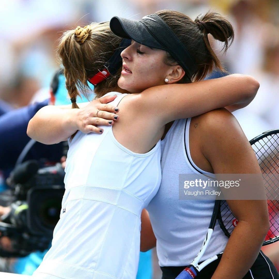 ソフィア・ケニンのインスタグラム：「Was a hard fought match @biancaandreescu_ 😊 Happy with my week here overall! I loved each and every one of your support ❤️」