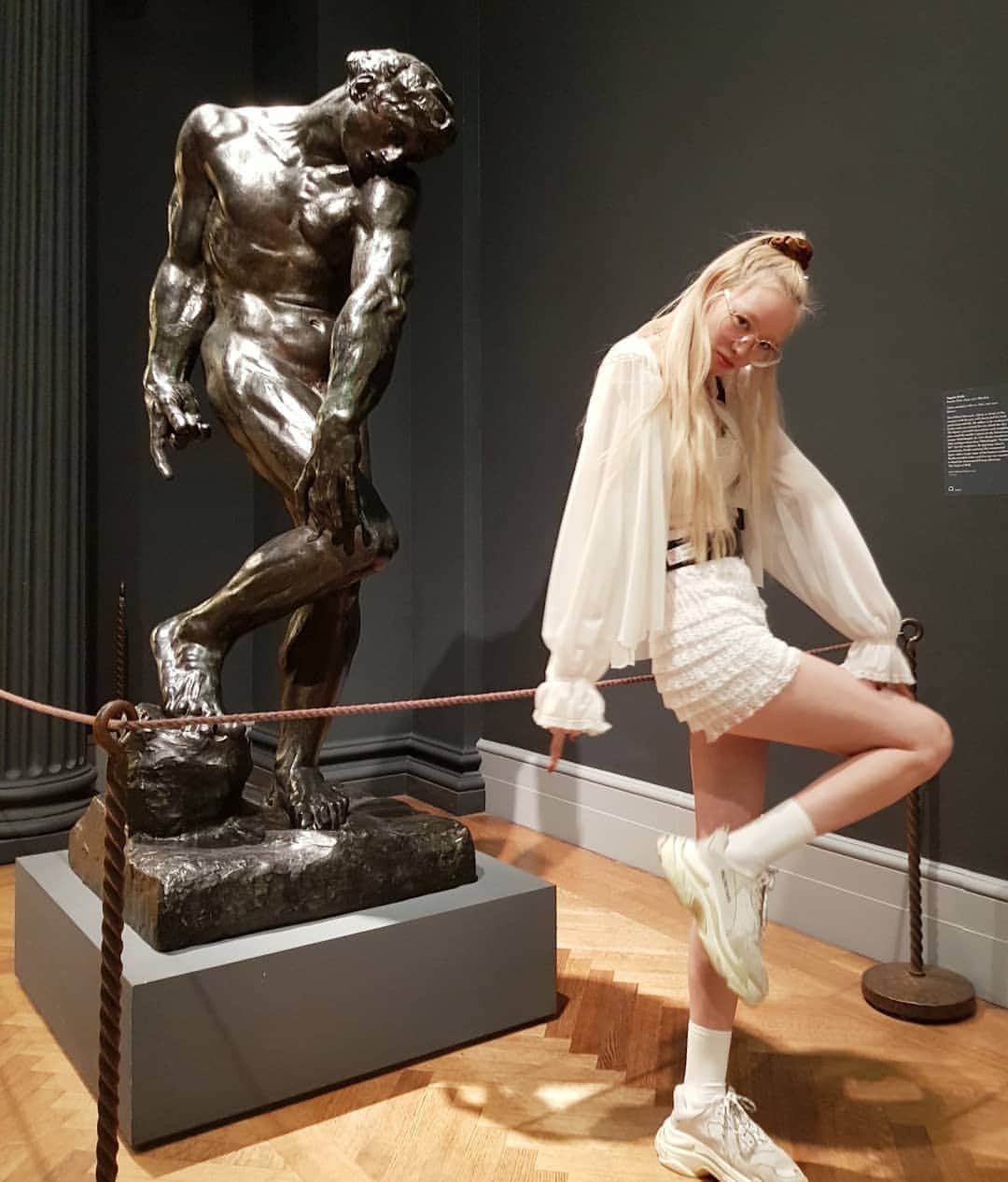 フェルナンダ・リーのインスタグラム：「Adam (1, 2), Eve (3, 4) Auguste Rodin Modelled 1881; cast 1910 Bronze」