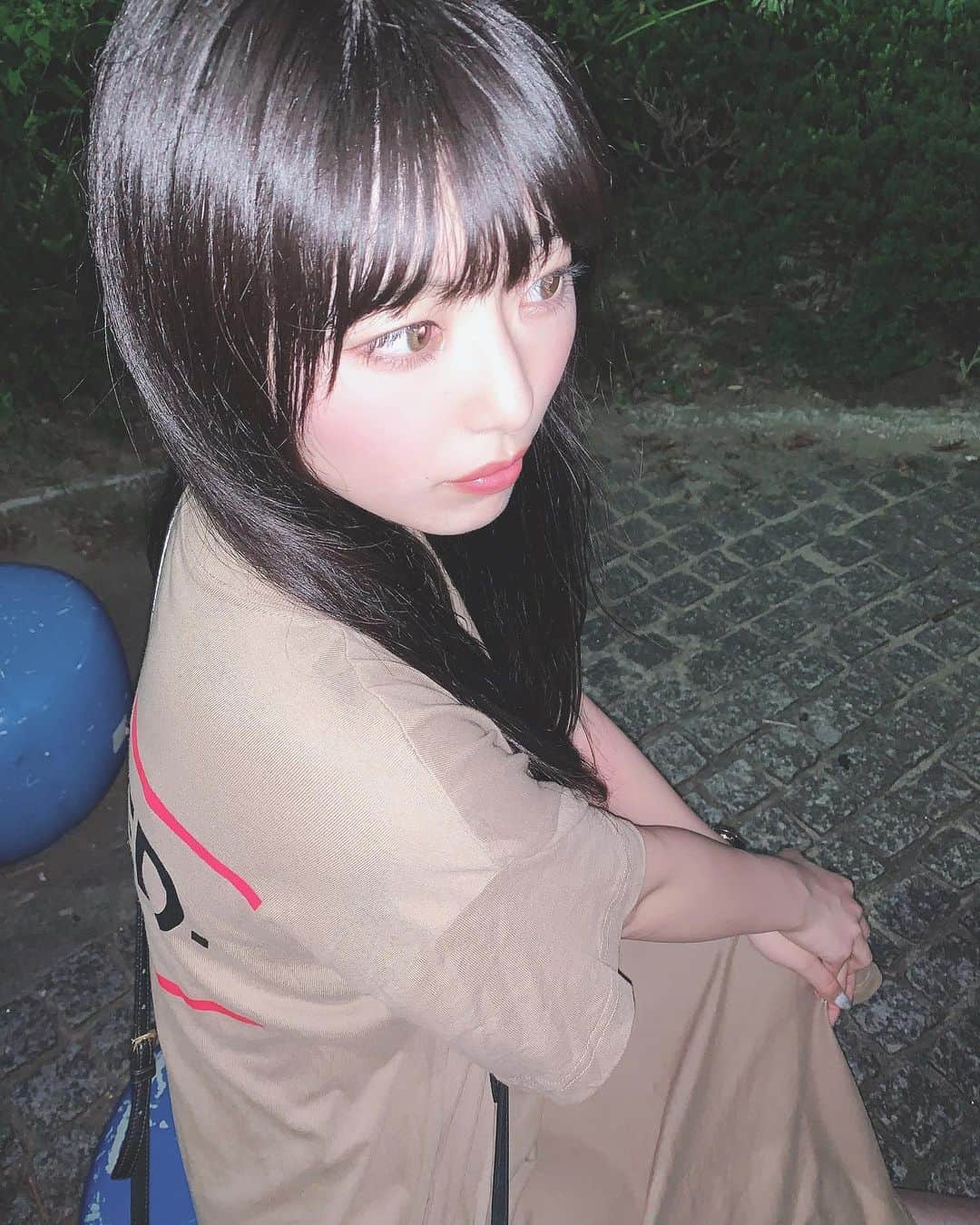 高橋みおさんのインスタグラム写真 - (高橋みおInstagram)「♡ . Tシャツワンピすき . . #milkfed #onepiece #ootd #outfit #tshirt #beige #みおちんコーデ #夏ワンピ」8月11日 11時51分 - miochin052