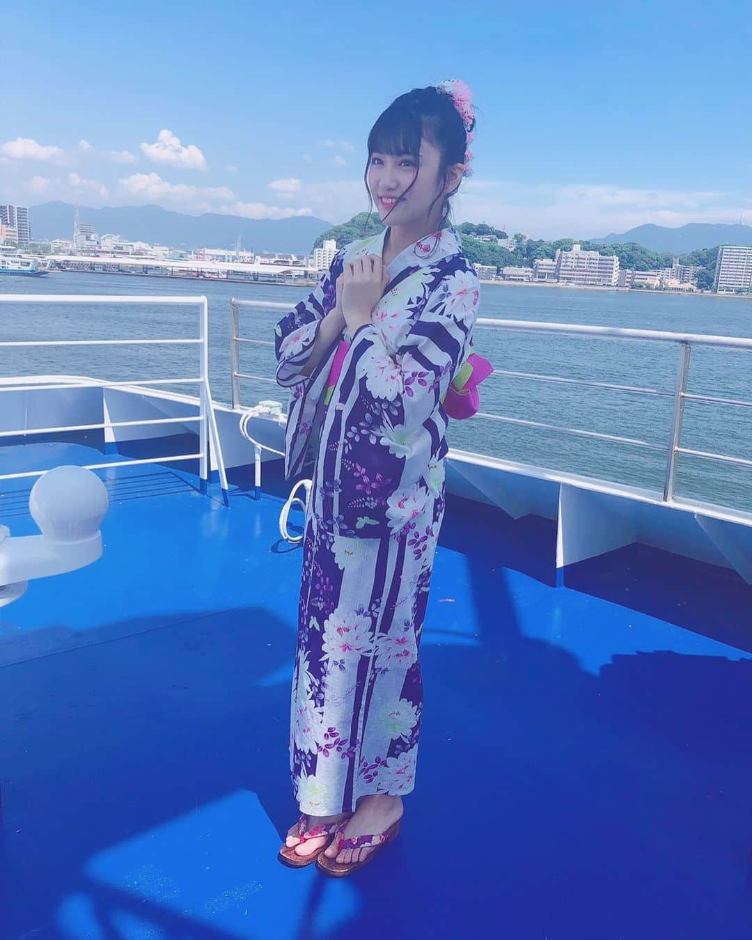 STU48さんのインスタグラム写真 - (STU48Instagram)「* かのん🌸 * #STU48 #STU48号 #宇品花火大会 #夏休みデートフェス #オフショット  #浴衣女子 #磯貝花音」8月11日 13時12分 - stu48.official