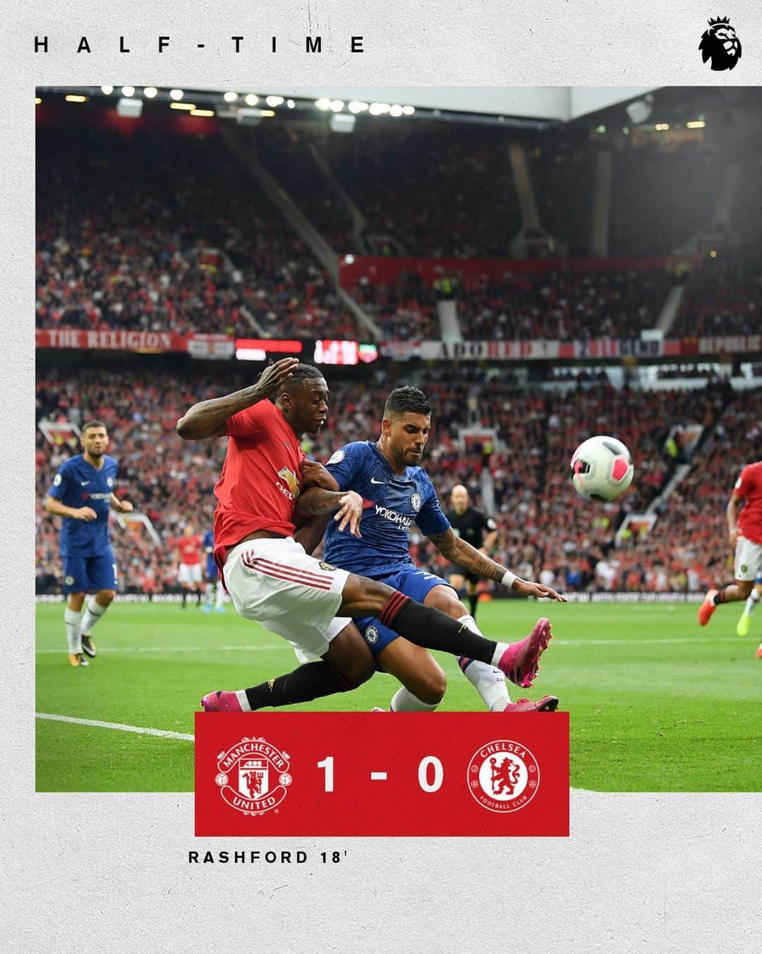 マンチェスター・ユナイテッドさんのインスタグラム写真 - (マンチェスター・ユナイテッドInstagram)「United go into the break 1-0 up. All to play for. C’mon United!!! 🔴⚪️⚫️ #MUFC」8月12日 1時20分 - manchesterunited