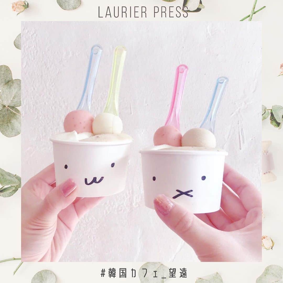 のインスタグラム：「夏の韓国旅行に絶対たべたい♡ 望遠にあるジェラート屋さんがかわいい！﻿ ﻿ アイスを4種類選んで、かわいいカップも選んだそう♡﻿ ﻿ 📍 @gelateria_dangdo ﻿ Thank you🙏💕﻿ @fwalily ﻿ ﻿ ﻿ ﻿ ﻿ ﻿ ﻿ ﻿ ﻿ ﻿ #ローリエプレス #韓国カフェ #望遠カフェ #laurierpress_渋谷カフェ」