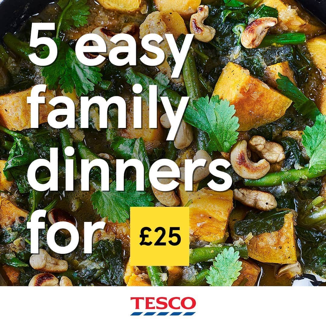 Tesco Food Officialさんのインスタグラム写真 - (Tesco Food OfficialInstagram)「Dinner is sorted - for an entire week! Plan 5 flavoursome family dinners for only £25. Search 5 easy family dinners on Tesco Real Food (link in bio) for everything you need. #family #familymeals #food #mealplanning #midweekmeals」8月11日 19時02分 - tescofood
