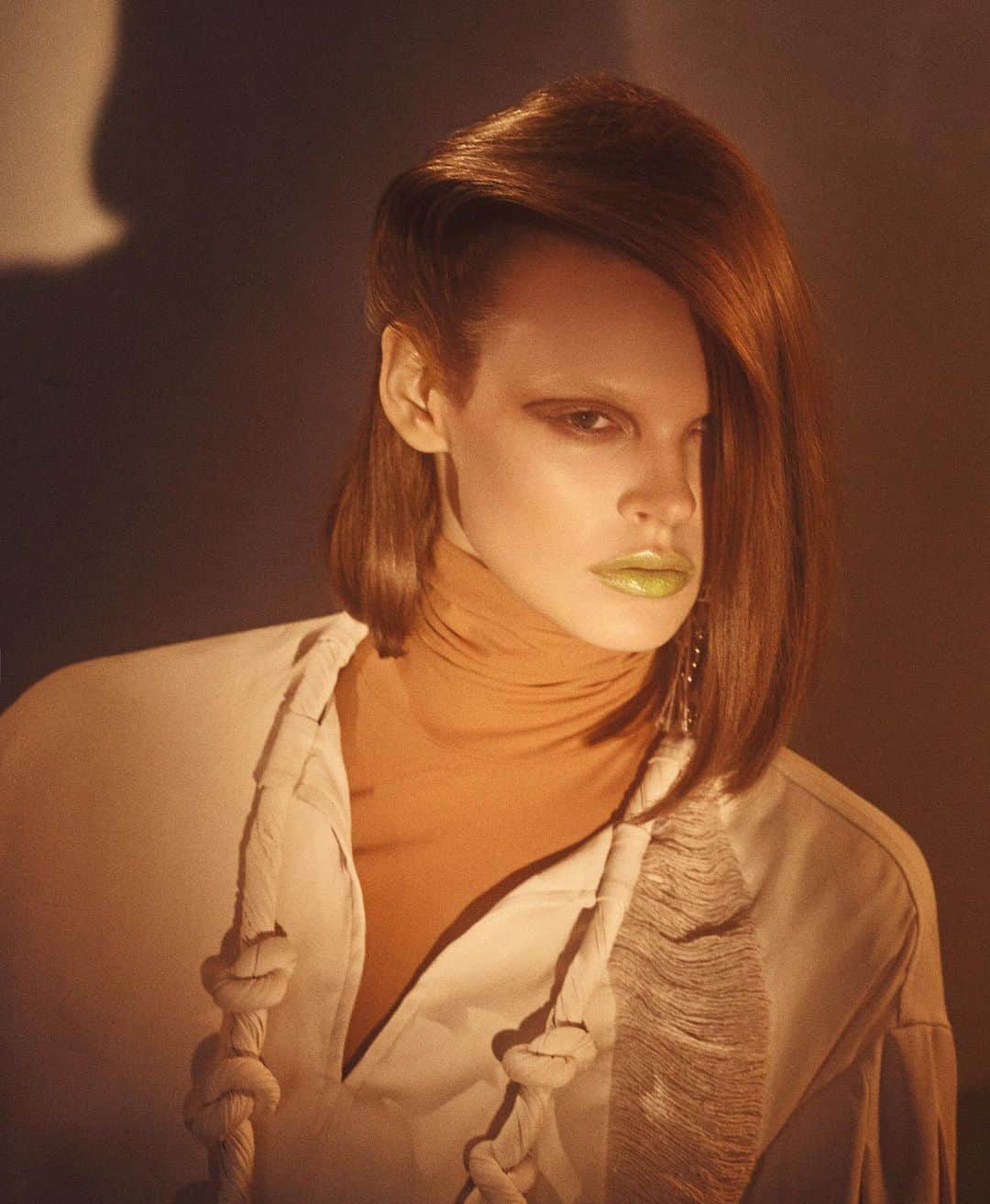 AnOther Magazineさんのインスタグラム写真 - (AnOther MagazineInstagram)「Lime lips and a @chloe shirt ✅⁠⠀ ⁠⠀ 📸 from AnOther Magazine S/S19, shot by @caspersejersenstudio and styled by @camillebwaddington⁠」8月11日 19時49分 - anothermagazine