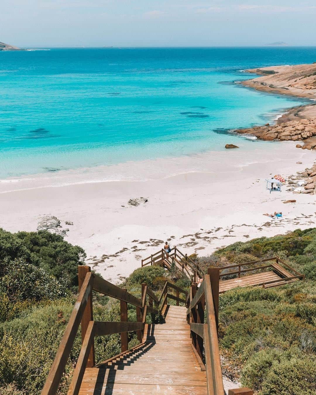 Australiaさんのインスタグラム写真 - (AustraliaInstagram)「Any guesses on why it’s called #BlueHaven? 🤔 @ashleydobson enjoyed a beautiful day at this aptly named #beach in @westernaustralia’s #Esperance, where the water is indeed all shades of blue. Walk down a steep winding staircase to get to the soft white sand and surrounding flat rocks, both are perfect for a lie-down and a picnic. As you swim out to the ocean, don’t forget to look back at the gorgeous coastline of this hidden gem in @australiasgoldenoutback.  #seeaustralia #justanotherdayinwa #goldenoutback #nature #thegreatoutdoors」8月11日 20時00分 - australia