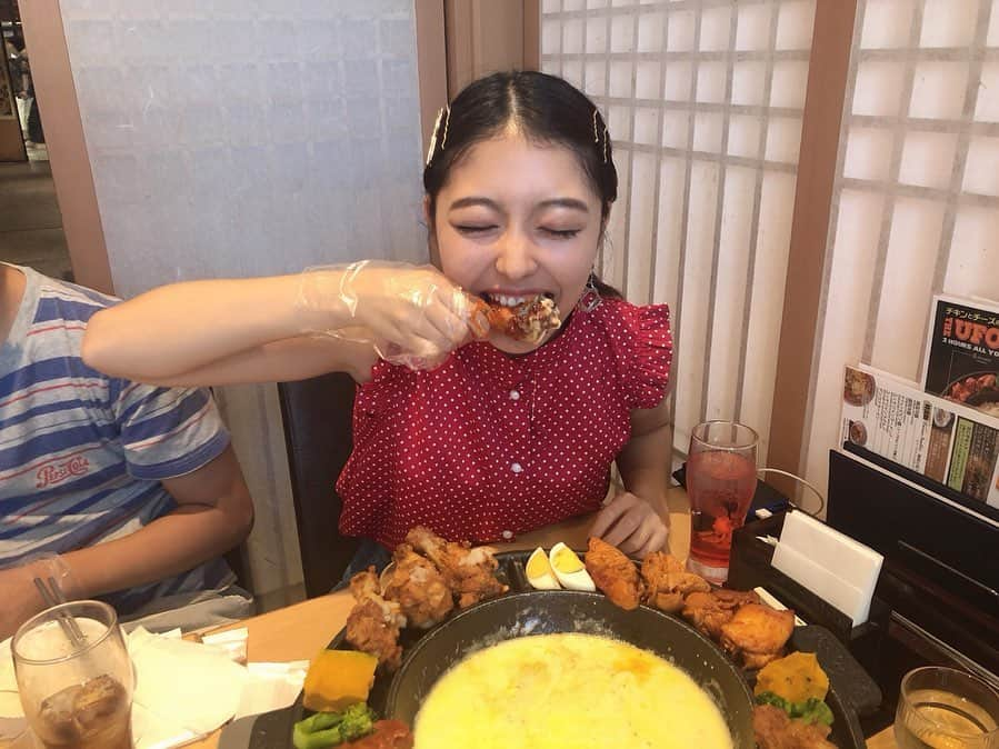 野乃さんのインスタグラム写真 - (野乃Instagram)「チキンは断然骨付き派ののです😋 今日、UFOチキンを食べました🍗❤️ おいしかったーー🔆 飯テロです(笑)どーぞ。 #今日のnono」8月11日 21時43分 - nonono_onaka