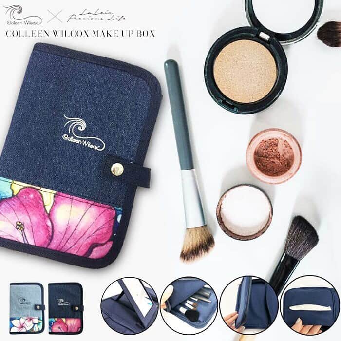 ラレイアのインスタグラム：「🌺 おかげさまで楽天1位受賞👏✨ メイクボックスが再入荷しております！ ・ ギフトにも大好評なので、プレゼントに悩んだらこちらがおすすめ🧡 ・ しかもFINAL SALE開催中😍💞 楽天サイトでは今だけ使える500円クーポンを配布しております！ ぜひお見逃しなく😊🌴 @laleia_official  @colleenwilcoxgallery_jp  #colleen#colleenwilcox#art#hawaii#aloha#surf#beach#fashion#laleia#ハワイ#フォトジェニック#インスタ映え#インスタ女子#アロハ#ビーチ#海を感じる雑貨#ラレイア#ギフト#プレゼント#アート#ビーチガール#サーフスタイル#大人カジュアル#メイク#メイクアップ」